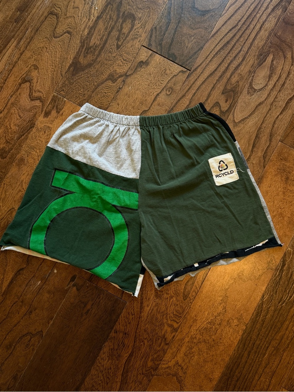 Recycled Green Patchwork Men's Shorts